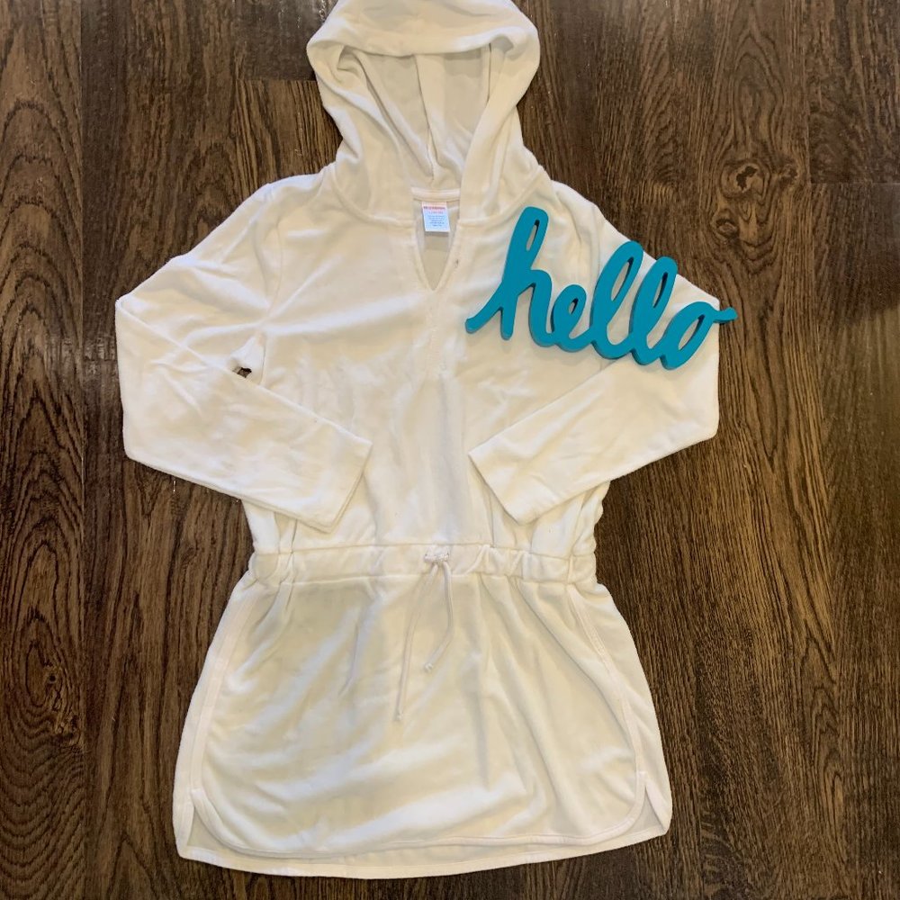 White Terry Cloth Coverup for Girls